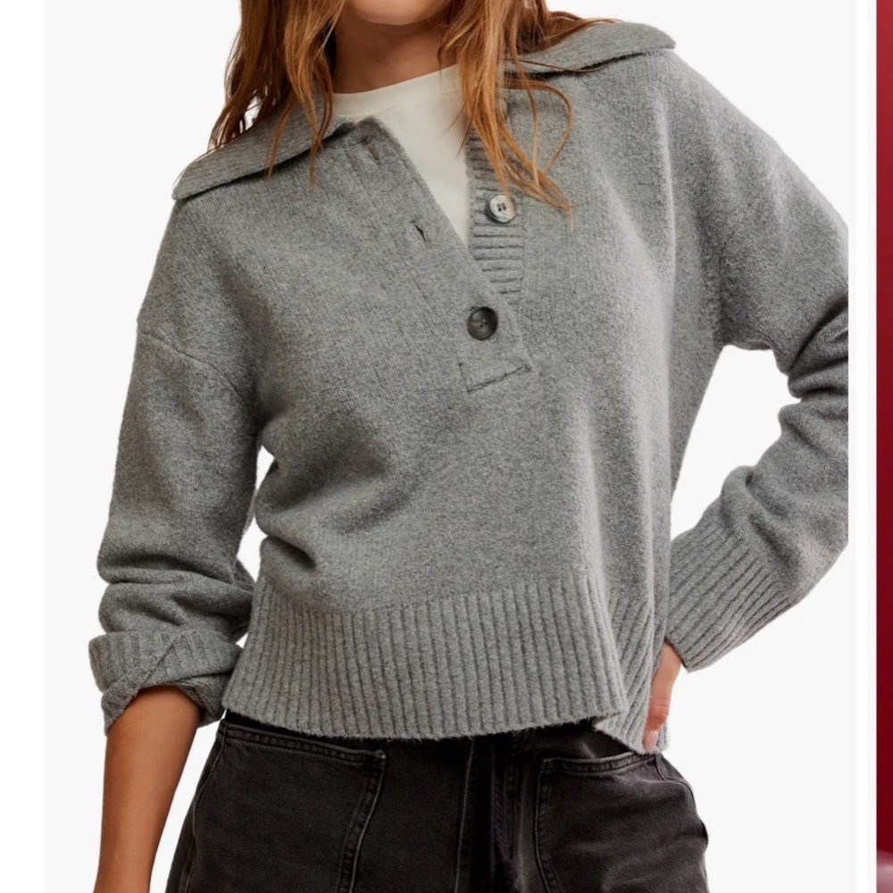 Free People Trading Up Polo Sweater